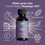 Colief Baby Massage Oil | Soothing Oil For Infants | Made With 100% Natural Ingredients Including Sweet Almond Oil, Lavender Oil, Jojoba & Vitamin E | Suitable For Babies 3+ Months | 3.38 Fl. Oz - Image 3
