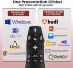 PR-820 Wireless Presentation Clicker with Laser Pointer, PowerPoint Clicker with Air Mouse, Remote for Slideshows, Google Slides, Keynote & Smartboards, Mac/PC Compatible - Image 2