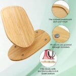 GuanQiao Food-Grade Bamboo Slider for KitchenAid 4.5-5 Qt Tilt Head Stand Mixer, Appliance Sliding Mat for Kitchenaid Artisan, Kitchen Countertop Storage Accessories Mixer Moving Tray Attachments - Image 2