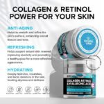 SimplyVital Collagen, Retinol & Hyaluronic Acid Cream – Anti-Aging Face Moisturizer for Face, Firming Skin Care Neck & Décolleté – Made in USA, Daily Moisturizer Face Cream Day & Night - Image 3