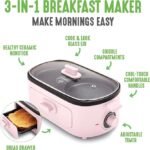 GreenLife 3-in-1 Breakfast Maker Station, Healthy Ceramic Nonstick Dual Griddles for Eggs Meat Sausage Bacon Pancakes and Breakfast Sandwiches, 2 Slic - Image 3