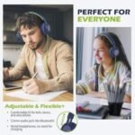 AILIHEN C8 Headphones Wired, On-Ear Headphones with Microphone and Volume Control, Corded 3.5mm Headset for Boys Girl School Smartphones Chromebook Laptop Computer Tablets Airplane Travel (Blue Green) - Image 4