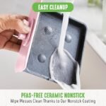 GreenLife 3-in-1 Breakfast Maker Station, Healthy Ceramic Nonstick Dual Griddles for Eggs Meat Sausage Bacon Pancakes and Breakfast Sandwiches, 2 Slic - Image 4